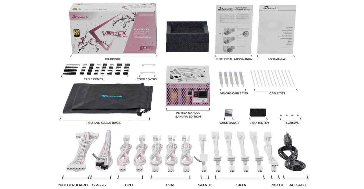 電源ユニット VERTEX GX-1000 Special Edition Sakura Amazon.com: Seasonic Electronics Vertex GX-1000 1000W 80